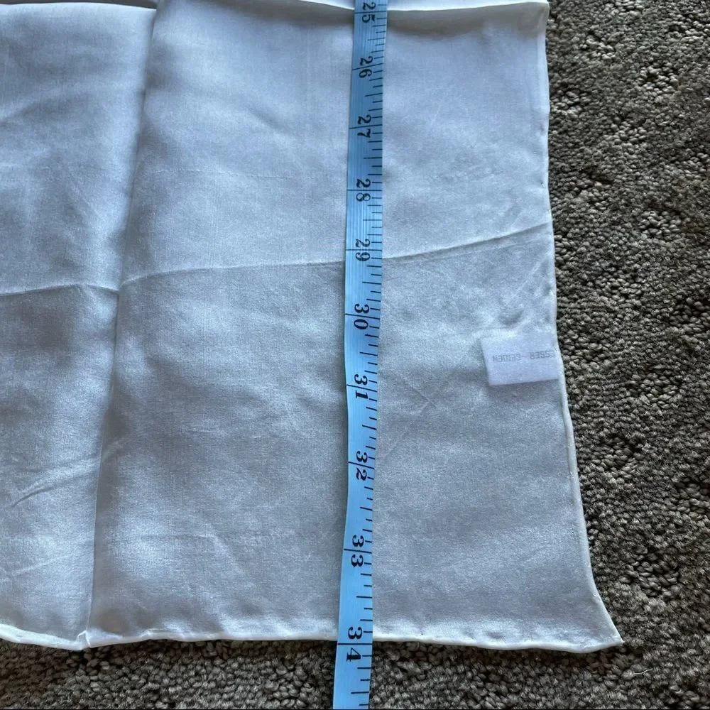 NWT Esser Seiden Set of 2 100% Silk Hand Rolled Silk Scarves for Silk Painting
